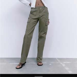 Green Zara Cargo Pants.